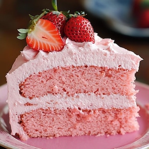 Pink Strawberry Layer Cake Recipe | Homemade from Scratch | Printable Dessert Recipe