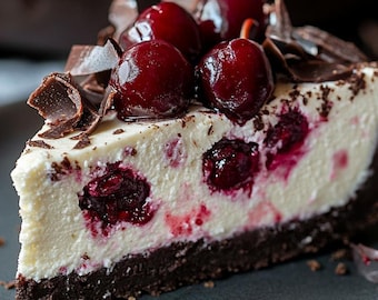 BEST RECIPE for Amazing Black Forest Cheesecake Printable Dessert Download