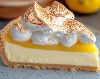Lemon Meringue Cheesecake Recipe - Digital Download | Printable Baking Recipe