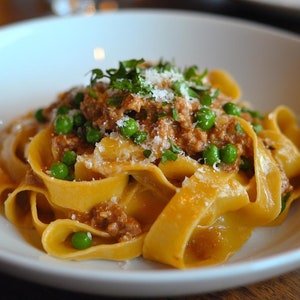 BEST RECIPE for Handmade Tagliatelle with Ragu, Peas & Grana Padano Printable Download