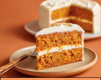Ricetta per torta di zucca speziata, 2 ricette di glassa - Download stampabile di dolci autunnali