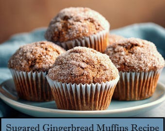 Receta de muffins de jengibre azucarados + salsa de chocolate batida / Descarga imprimible para brunch