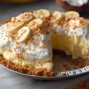 Banana Coconut Cream Pie Recipe: Tropical Dessert (PDF Download