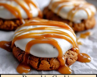Biscotti alla zucca e marshmallow con caramello - Download stampabile di ricette di pasticceria