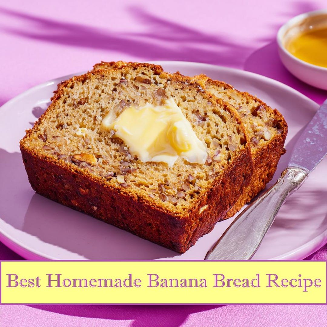 Delicious Moist Banana Bread Recipe Printable Download Etsy