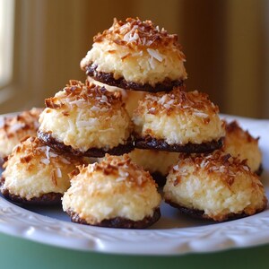 Chocolate Dipped Coconut Macaroons Recipe (Digital Download)