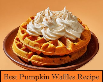 La migliore ricetta per i waffle alla zucca - Download digitale / Ricetta autunnale stampabile