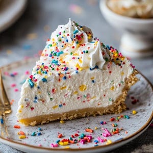 Recette de gâteau au fromage funfetti sans cuisson – Coloré, crémeux et facile | Recette imprimable PDF | Dessert à téléchargement immédiat avec variantes