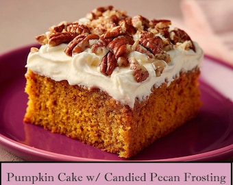 Torta di zucca con glassa di noci pecan candite, ricetta stampabile da scaricare