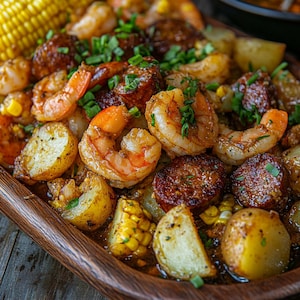Sheet Pan Shrimps Back mit Andouille Rezept (Digitaler Download)