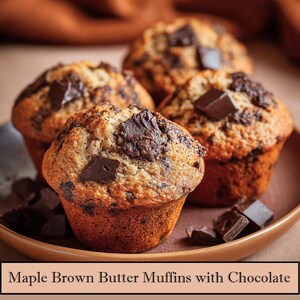 Maple Brown Butter Chocolate Chunk Muffins Recipe -  Download
