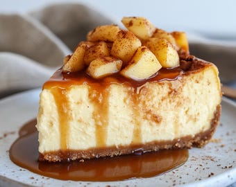 Ricetta della cheesecake alle mele caramellate - Download digitale / Stampabile - Dolci autunnali