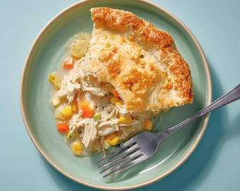 Chicken Pot Pie Recipe, Comforting Family Dinner - Digital Download | Printable Dinner Recipe