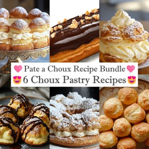 eBook French Pastry – Pâte à Choux + 6 klassieke desserts | Afdrukbaar pdf-bestand met Frans bakkookboek | Digitale download