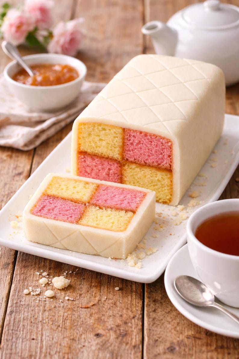 Battenberg Cake Recipe - Almond Sponge & Marzipan | Baking Printable ...