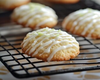 Receta de Galletas de Coco y Lima (Pequeñas) - Descarga digital / Receta imprimible