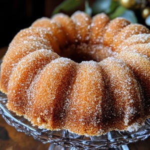 BEST Recipe for Apple Cider Donut Cinnamon Sugar Cake Download Printable PDF