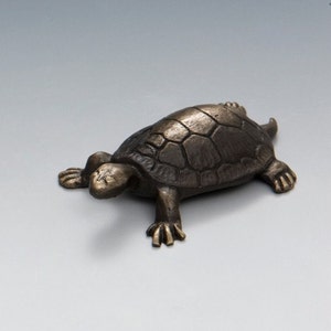 Solid Bronze Turtle figurine - Item #705, small collectors item