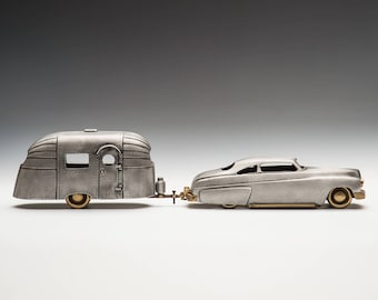 49 Merc & Aero Stream Trailer (Set together) - Item 933, Cast Aluminum and Bronze