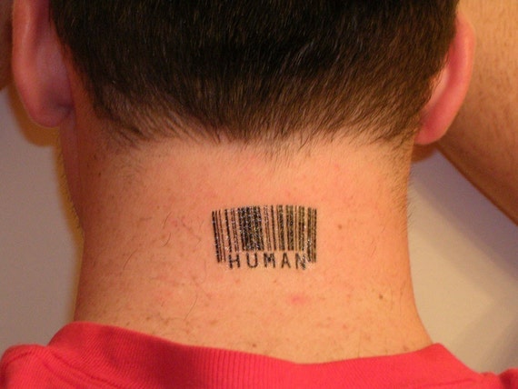 Barcode Tattoo Postcard Etsy
