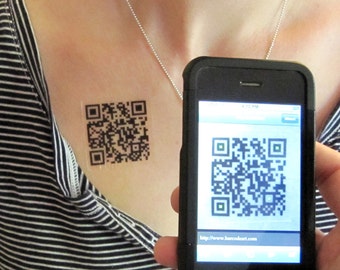 Custom QR Code Temporary Tattoos by Scott Blake