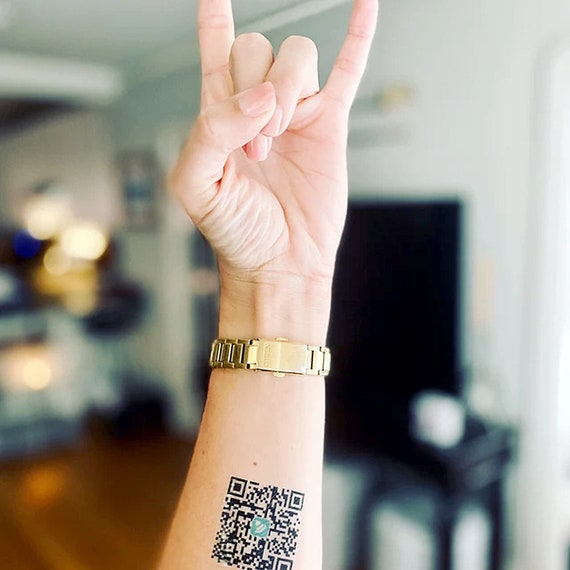 Custom QR Code Temporary Tattoos by Scott Blake - Etsy Custom QR Code Temporary Tattoos by Scott Blake - Etsy