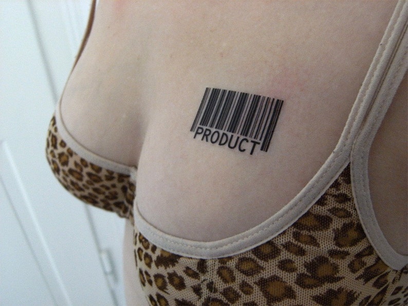 Temporary Barcode Tattoos Etsy
