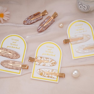To Have And To Hold Bridal Hair Clips,Bridesmaid Proposal Gifts,Wedding Day Accessories,Gold And Silver Flake Clips,Bridesmaid Hair Clip
