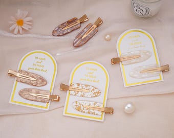 To Have And To Hold Bridal Hair Clips,Bridesmaid Proposal Gifts,Wedding Day Accessories,Gold And Silver Flake Clips,Bridesmaid Hair Clip