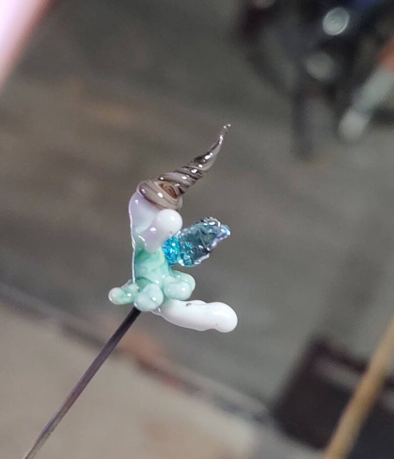 1 Extra tiny glass fairy girl MTO in your choice of colors