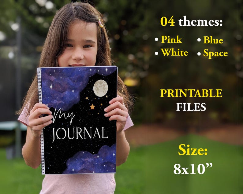 Kids Daily Journal, Printable Kids Journal, DIY Journal Pages for Kids, Diary for Children For Reflection and Gratitude PDF Digital Download