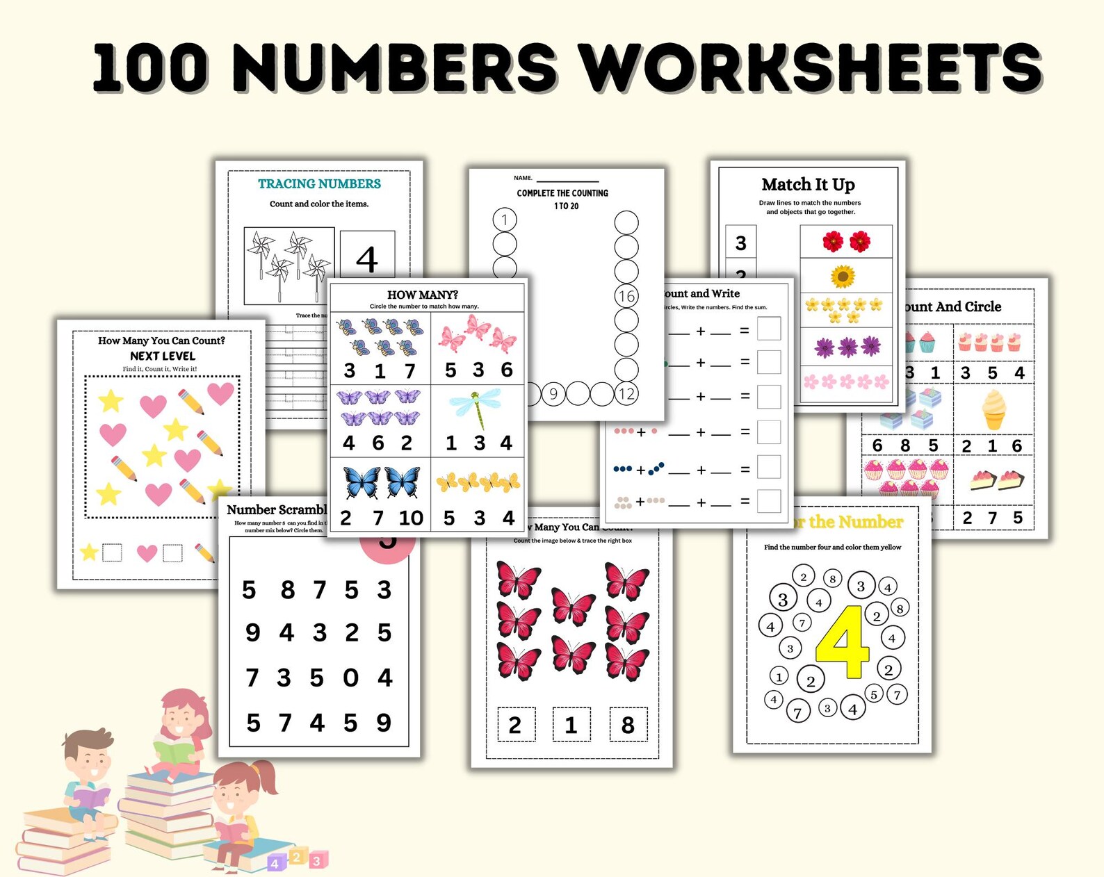 Preschool Toddler Learning Worksheets Bundle 1000+ Homeschool Activity ...