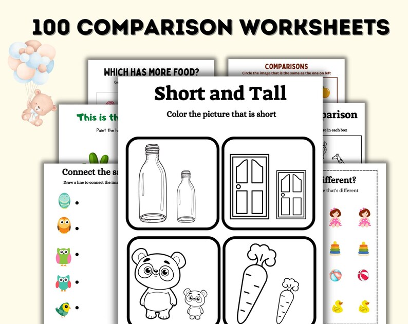 Preschool Toddler Learning Worksheets Bundle 1000+ Homeschool Activity ...