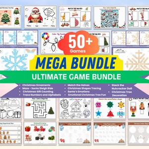Printable Christmas Kids Game Bundle: 40+ Festive Activities (digital ...