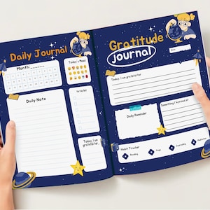 Kids Daily Journal, Printable Kids Journal, DIY Journal Pages for Kids, Diary for Children For Reflection and Gratitude PDF Digital Download