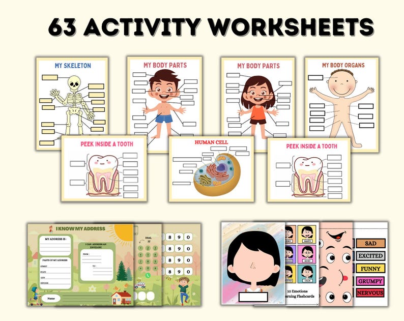 Preschool Toddler Learning Worksheets Bundle 1000+ Homeschool Activity ...