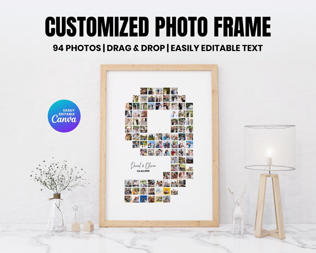 Number 9 Photo Collage: 9th Anniversary Gift (digital Download) - Etsy