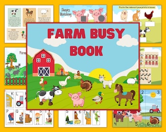 Farm Busy Book: Toddler Learning Activities, Homeschool Resources (Digital Download)