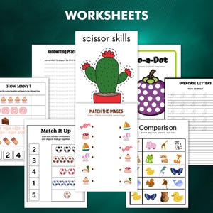 Preschool Worksheets for kids Educational posters Montessori toddler Kids Learning Homeschool printable Pre k worksheets Alphabet worksheets Tracing worksheets Math worksheets Number Worksheets Shapes Digital Download Back To School Pre-K Assessment Preschool Worksheets Preschool Teacher Special Education School Assessment Preschool Curriculum Preschool Activities Early Learning Child Development Early Childhood Preschool Assessment worksheets Kindergarten sheets Colors worksheets