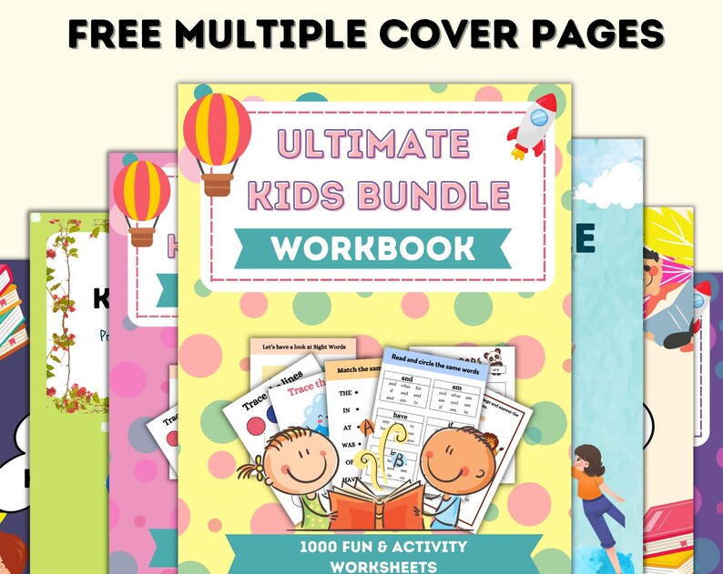 Preschool Toddler Learning Worksheets Bundle 1000+ Homeschool Activity ...
