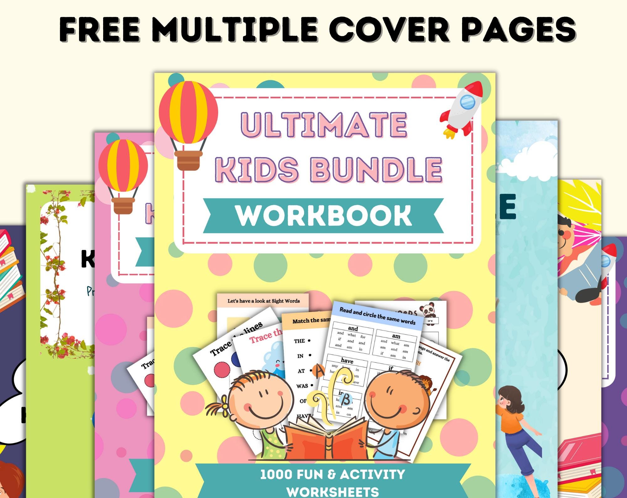 Preschool Toddler Learning Worksheets Bundle 1000+ Homeschool Activity ...