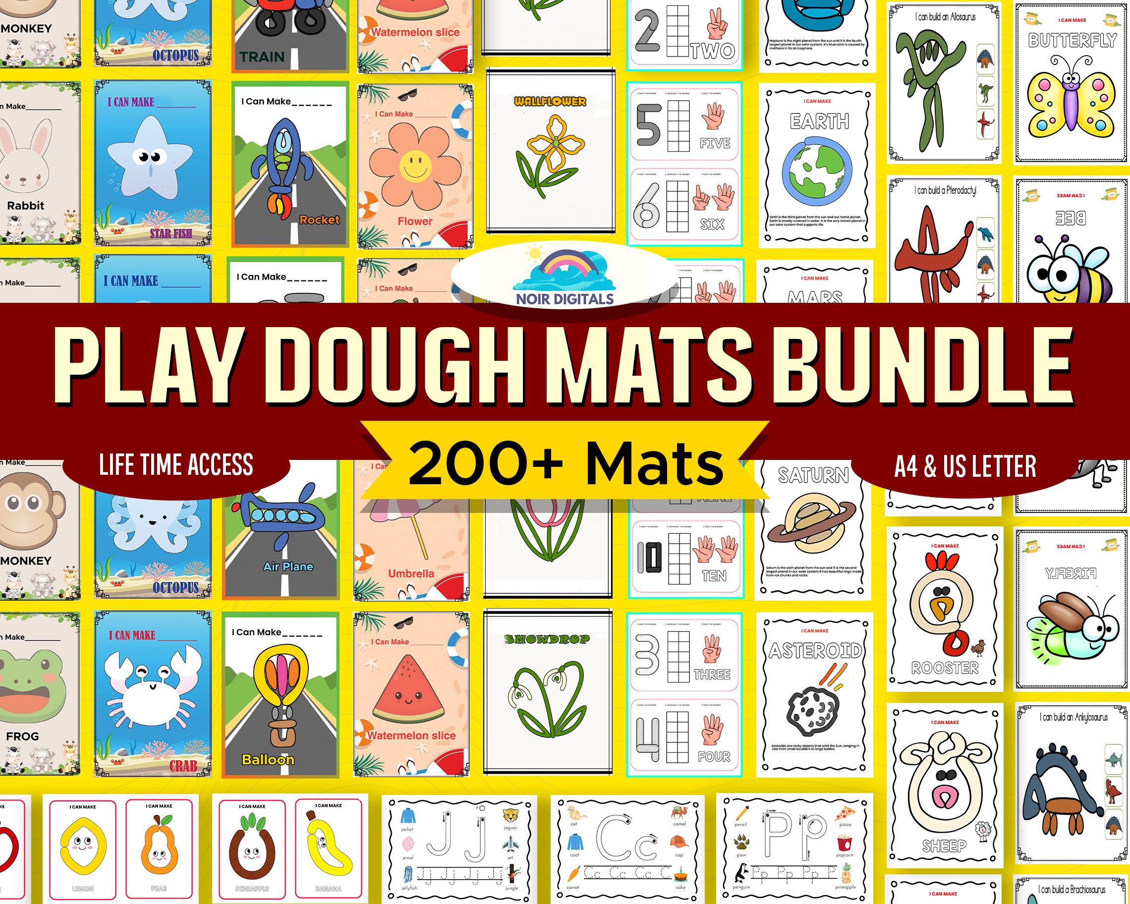 Preschool Play Dough Mats Educational posters Printable Playdough Activity Preschool Worksheets Kindergarten Educational Homeschool