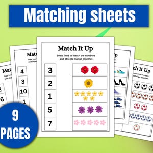 200+ Preschool Math Worksheets Printable Kindergarten Numbers Counting Activities Instant Download Prek Homeschool Learning Teacher Resource