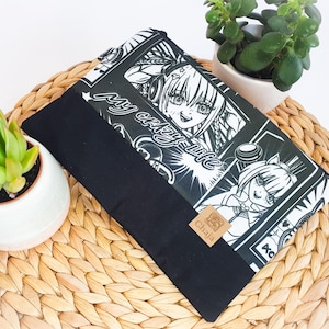 Kosmetiktasche, Stifte-Etui, Federmäppchen, Manga, Comic, Schwarz - Weiß
