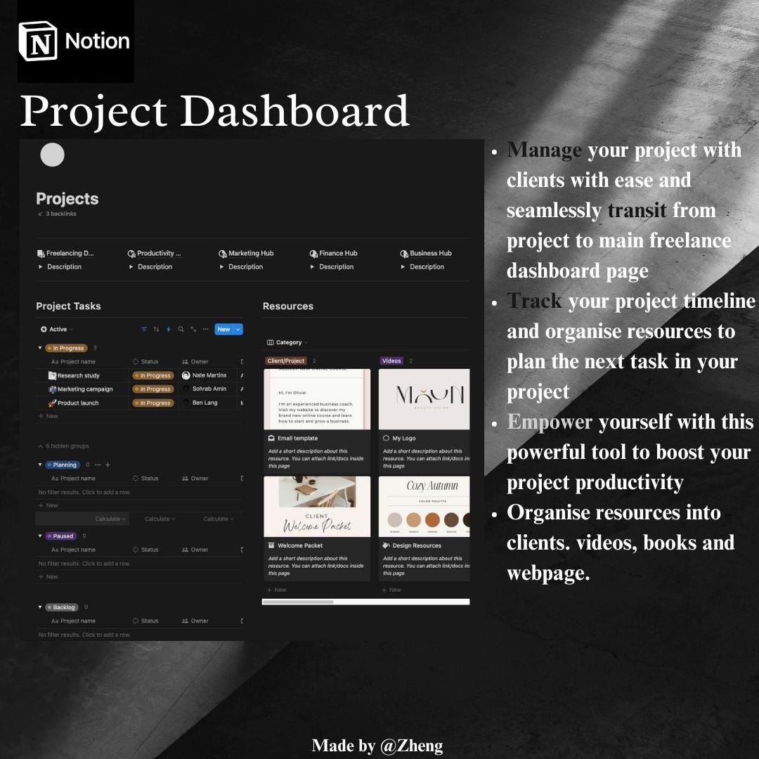 The Ultimate Freelancer Template for Notion - Etsy