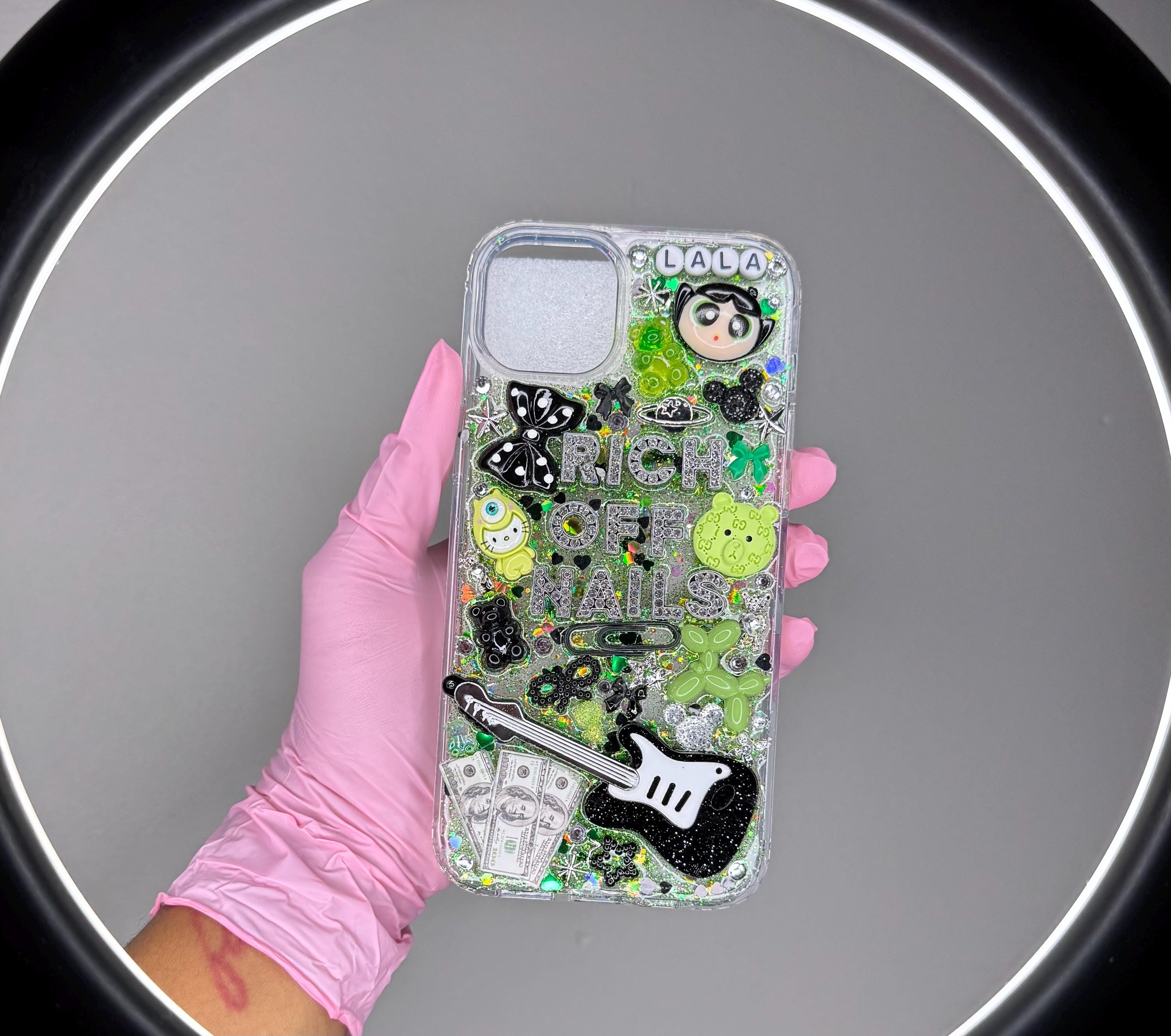 Custom Rich off Nails Junk Case| Nailtech Case | Bling Case | Junk Case | Sanrio Case | Nails