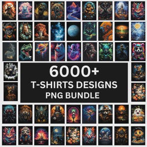 6000+ T-Shirt Designs Bundle, Artistic T-Shirt Designs, Colorful Tshirt PNG, Modern T-Shirt for Men Woman Kids, Digital Download