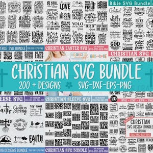 Christian SVG Mega Bundle: Bible Verse, Jesus, Faith (Digital Files)