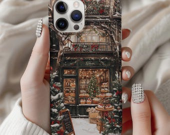 Christmas Bakery iPhone- en Samsung-hoesje – feestelijk ontwerp voor de feestdagen