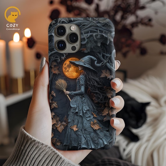 Halloween Witch Phone Case - Spooky Autumn Moon Design,dark Fantasy Magsafe Phone Case - Etsy Halloween Witch Phone Case - Spooky Autumn Moon Design,dark Fantasy Magsafe Phone Case - Etsy
